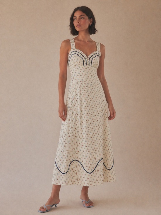 Free People Dresses & Skirts - Free people sweet hearts midi floral tie back dress XS